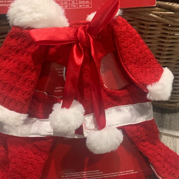 Maggie Waggie Mrs. Claus Christmas Caped Dress with Matching Hat XS NWT - Picture 7 of 11